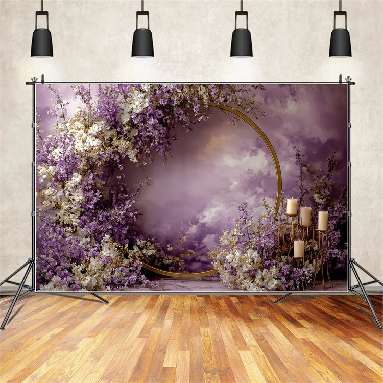Backdrop Vintage Twilight Bloom Candlelit Backdrop UK CSH57-124