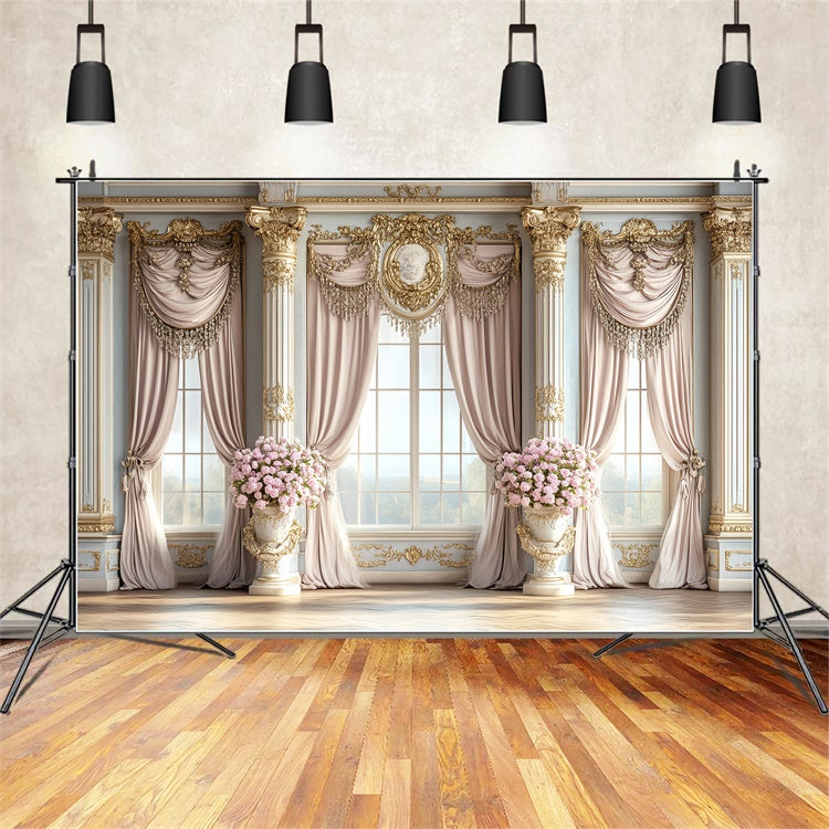 Vintage Photo Backdrops Pastel Regal Ballroom Rococo Backdrop UK CSH57-128