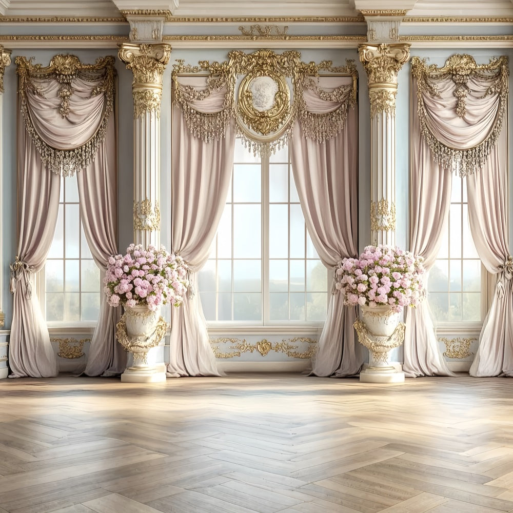 Vintage Photo Backdrops Pastel Regal Ballroom Rococo Backdrop UK CSH57-128