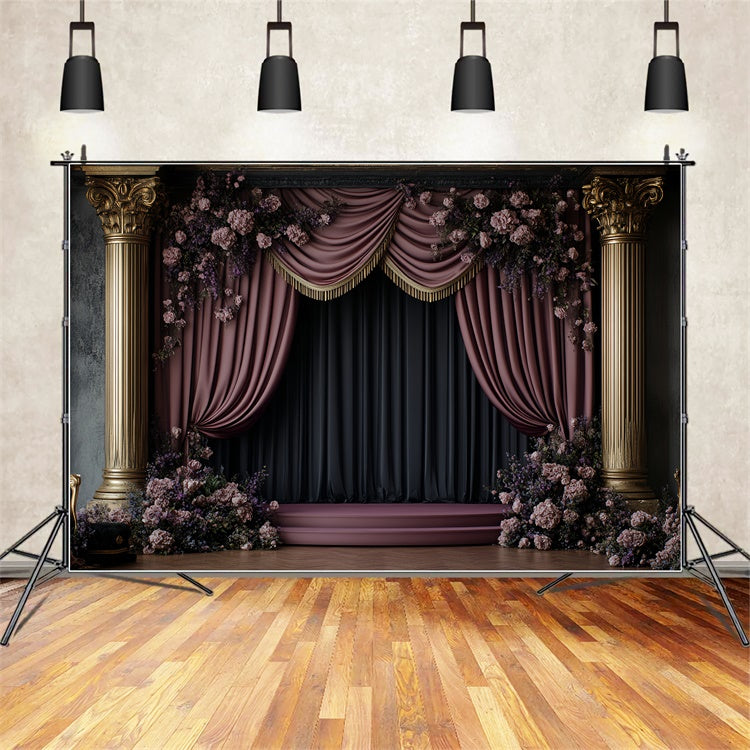 Victorian Backdrops Floral Elegant Stage Vintage Backdrop UK CSH57-132