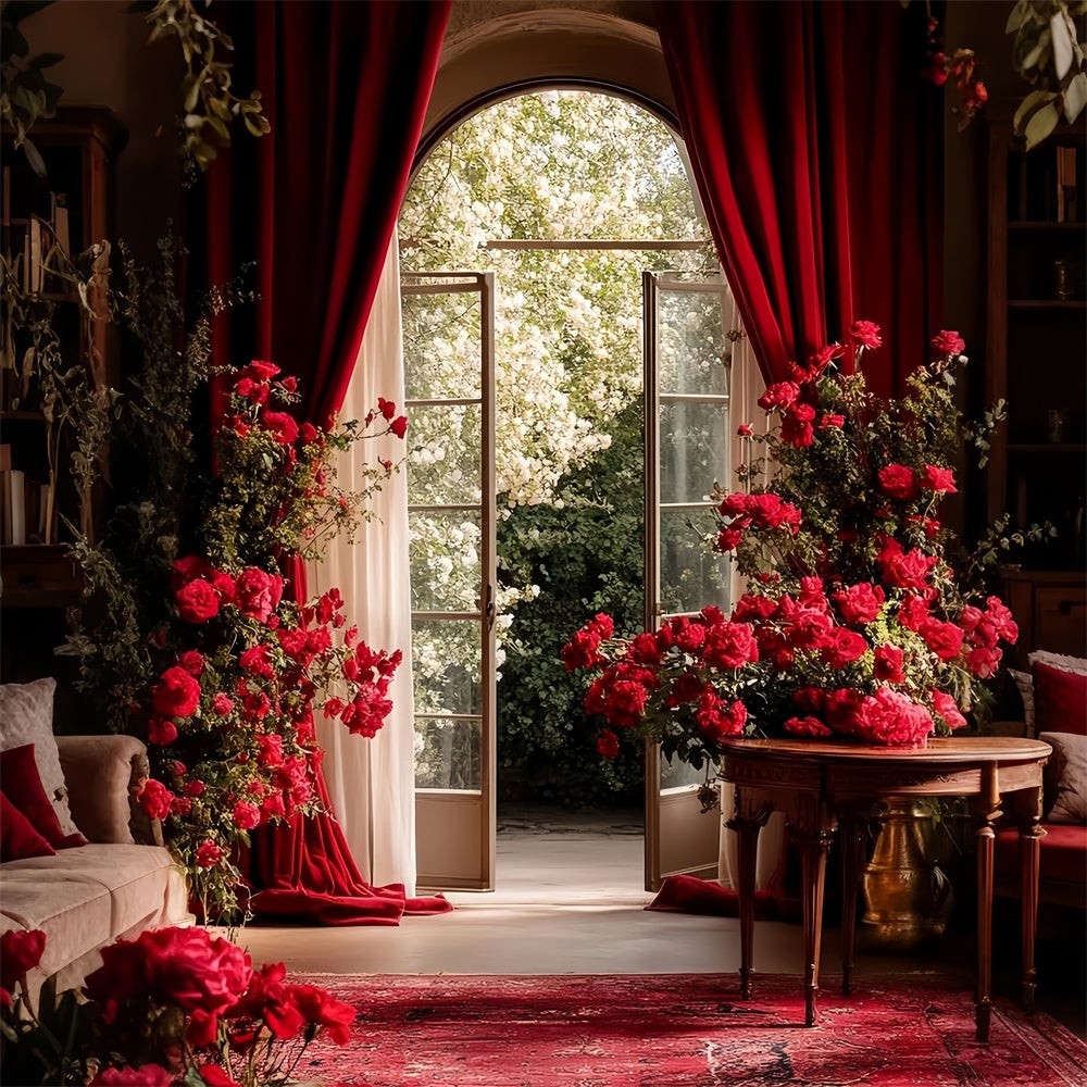 Vintage Photography Backdrop Rose Arch Romance Backdrop UK CSH57-139