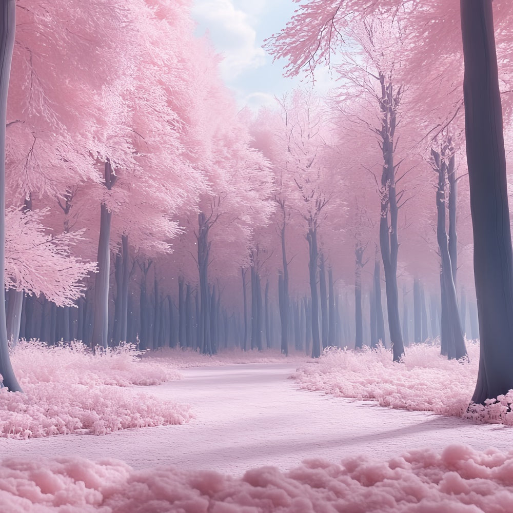 Fantasy Forest Backdrop Soft Pink Twilight Trail Backdrop UK CSH57-153