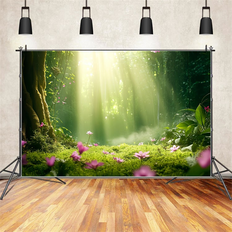 Forest Photo Backdrop Morning Light Woodland Backdrop UK CSH57-155