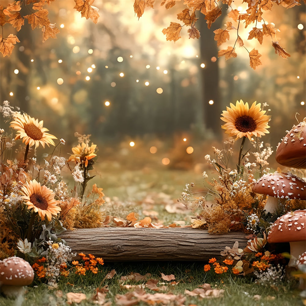 Fall Forest Backdrop Sunflower Forest Nook Backdrop UK CSH57-156