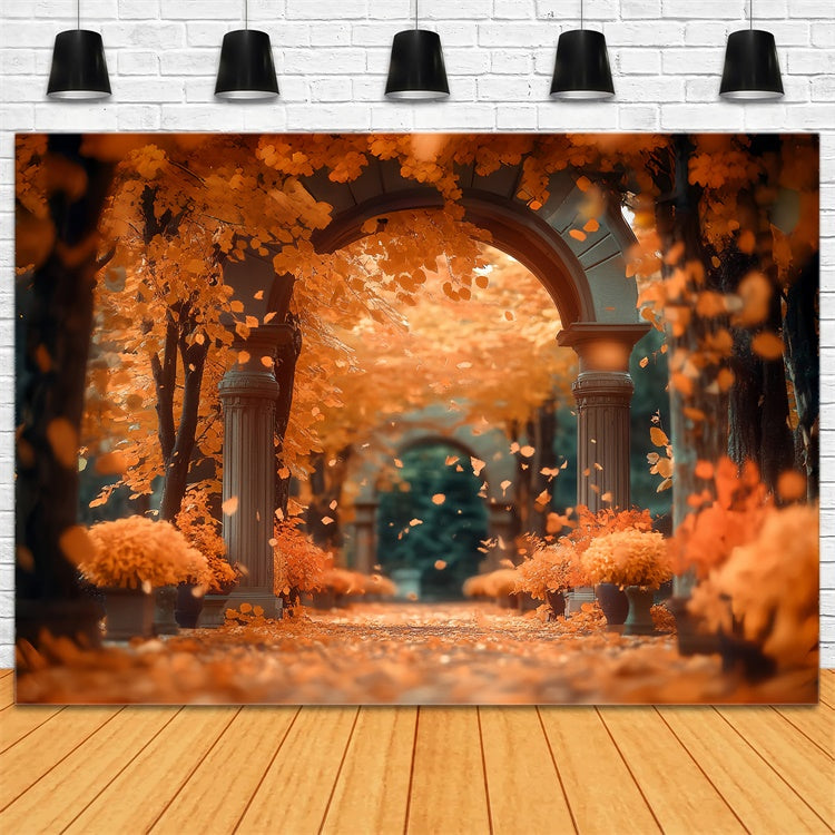 Autumn Forest Backdrop Sunset Maple Passage Backdrop UK CSH57-157
