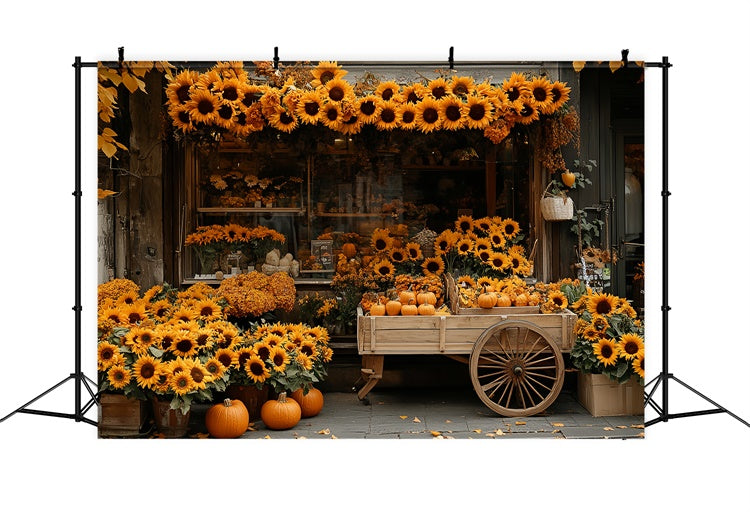 Fall Photography Backdrops Country Flower Market Backdrop UK CSH57-188