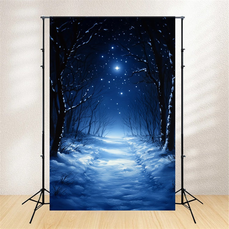 Winter Forest Backdrop Silent Midnight Woods Backdrop UK CSH57-202
