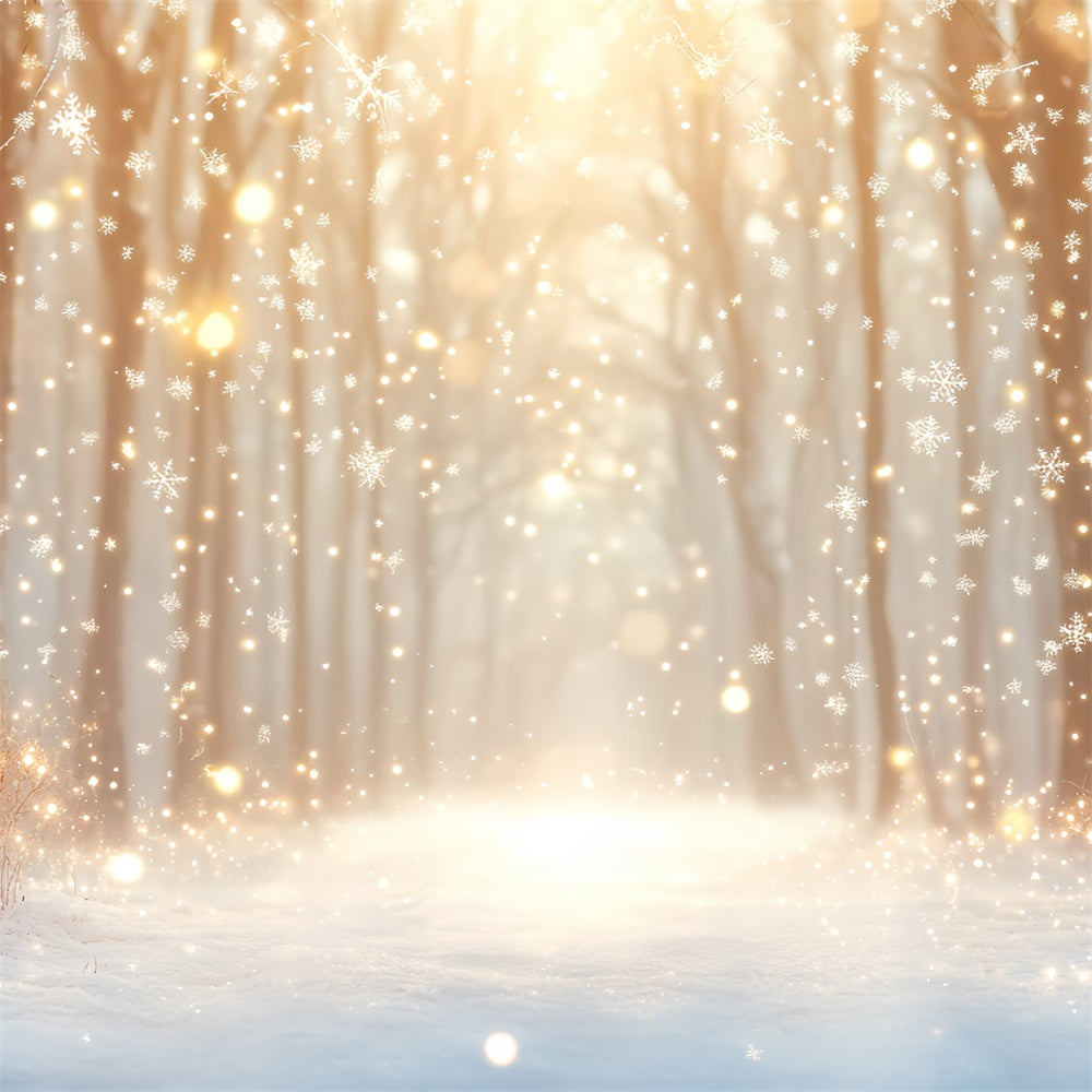 Winter Forest Backdrop Frosty Twilight Sparkle Backdrop UK CSH57-215