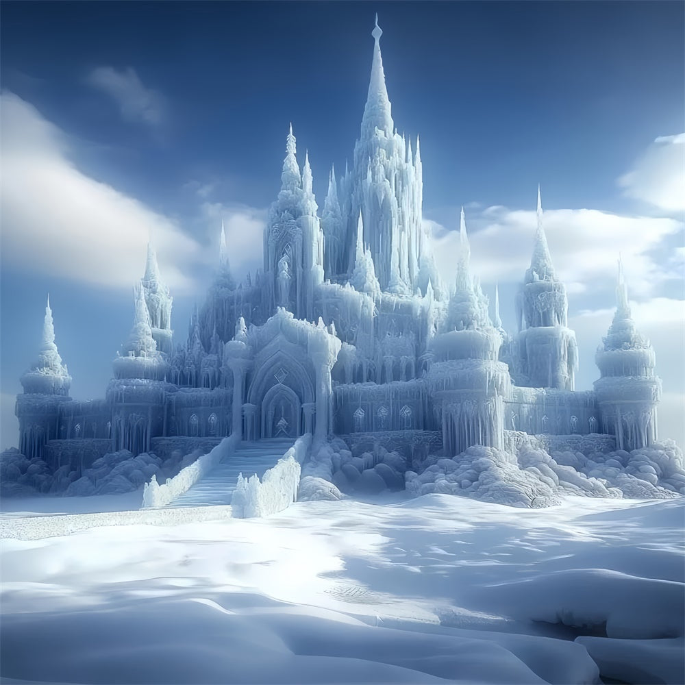 Ice Castle Backdrop Frozen Throne Citadel Backdrop UK CSH57-220
