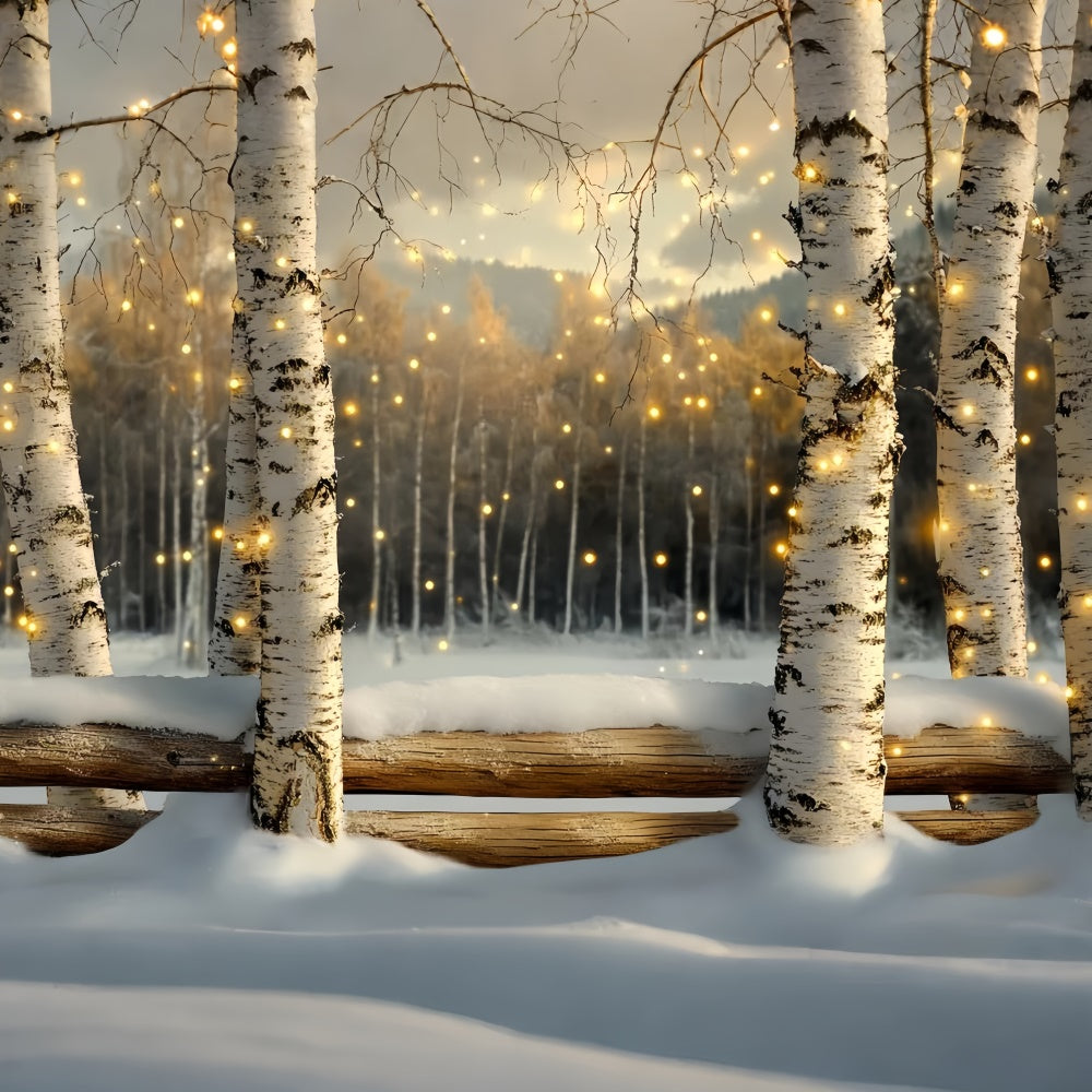 Winter Forest Backdrop Twinkling Birch Forest Backdrop UK CSH57-233