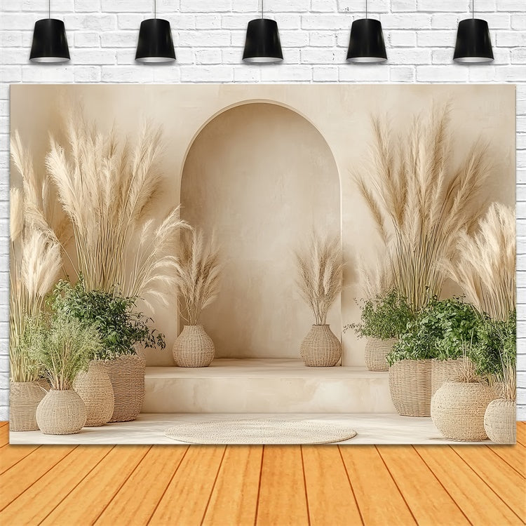 Bohemian Backdrop Natural Harmony Dried Grass Backdrop UK CSH57-293