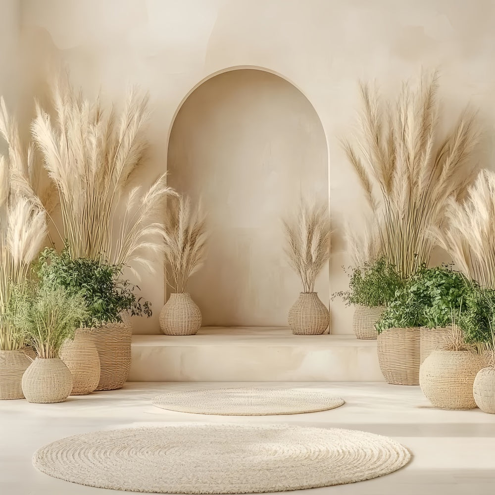Bohemian Backdrop Natural Harmony Dried Grass Backdrop UK CSH57-293