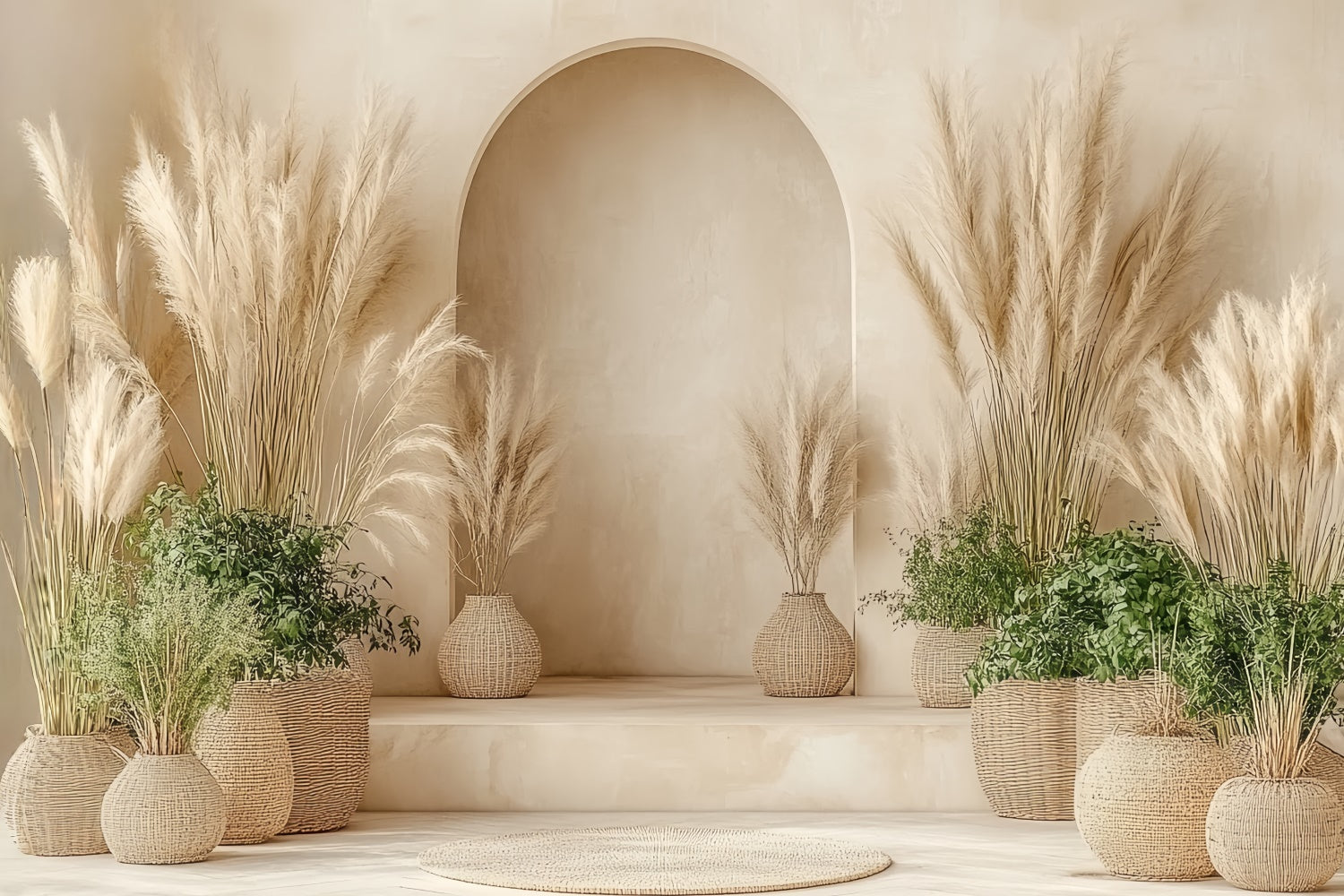 Bohemian Backdrop Natural Harmony Dried Grass Backdrop UK CSH57-293
