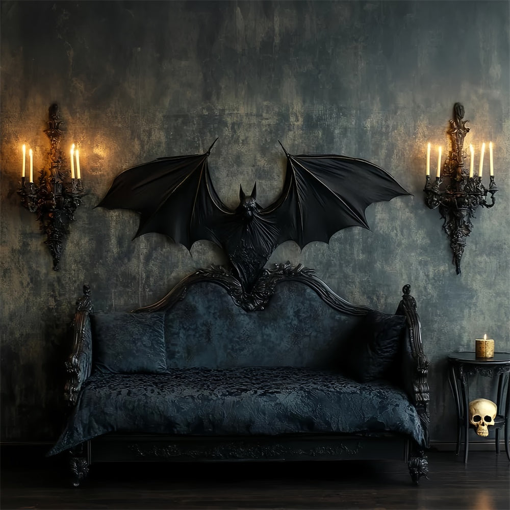 Halloween Photo Booth Backdrop Gothic Bat Manor Backdrop UK CSH57-61