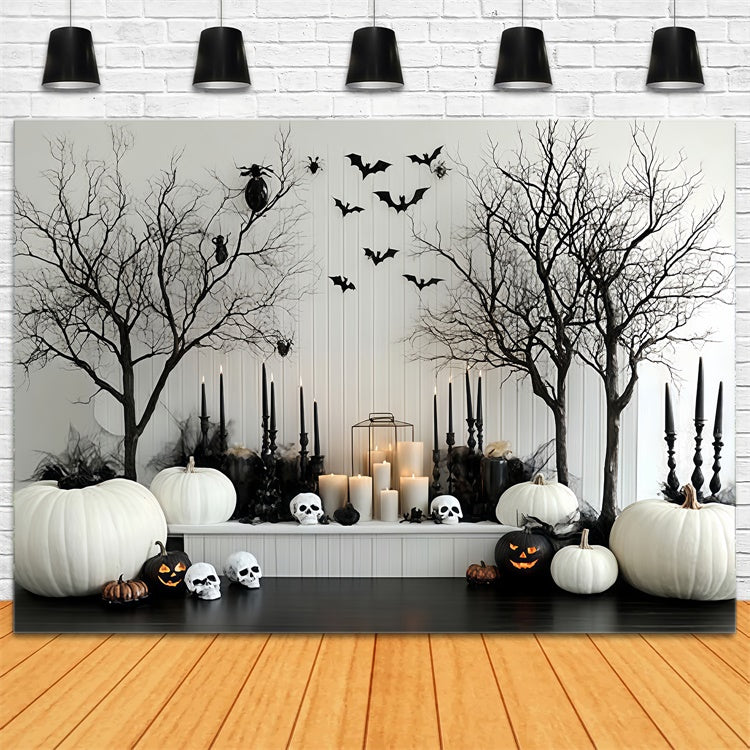 Halloween Wall Backdrop Bats Candles Curses Backdrop UK CSH57-69