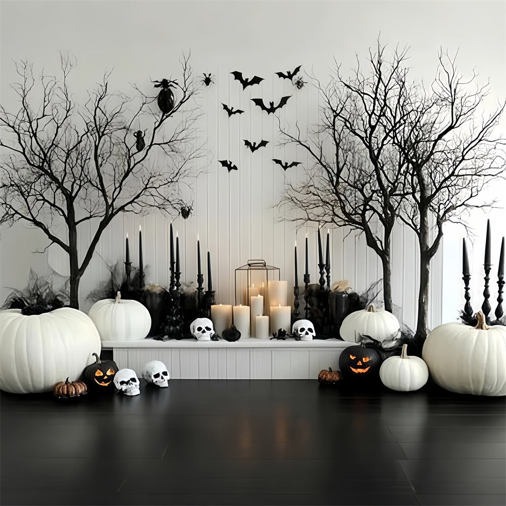 Halloween Wall Backdrop Bats Candles Curses Backdrop UK CSH57-69