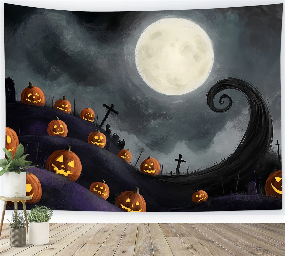 Halloween Moon Backdrop Twisted Hill Moonlight Backdrop UK CSH57-70