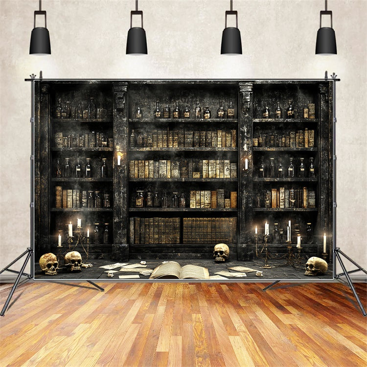 Spooky Halloween Backdrop Potion Tome Library Backdrop UK CSH57-71
