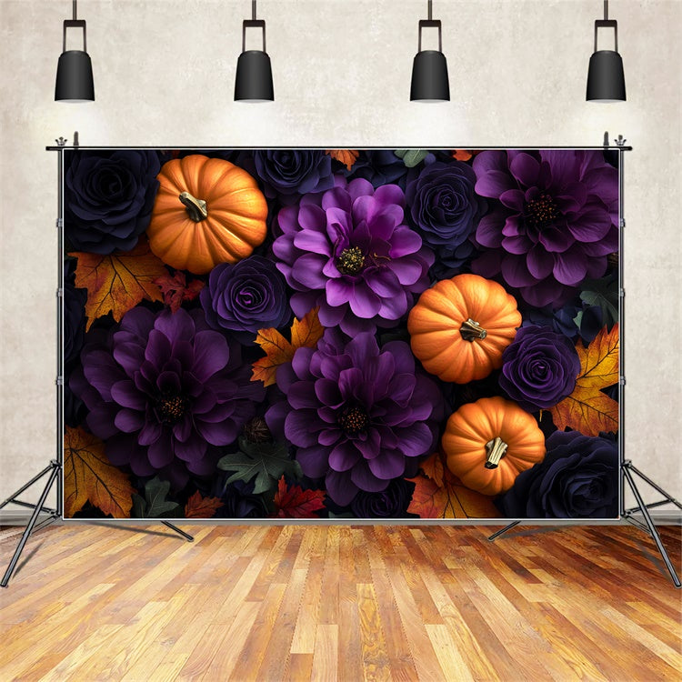 Halloween Backdrops Pumpkin Blossom Twilight Backdrop UK CSH57-75