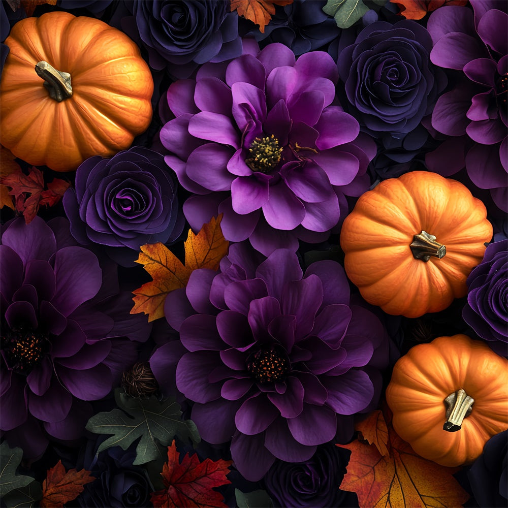 Halloween Backdrops Pumpkin Blossom Twilight Backdrop UK CSH57-75
