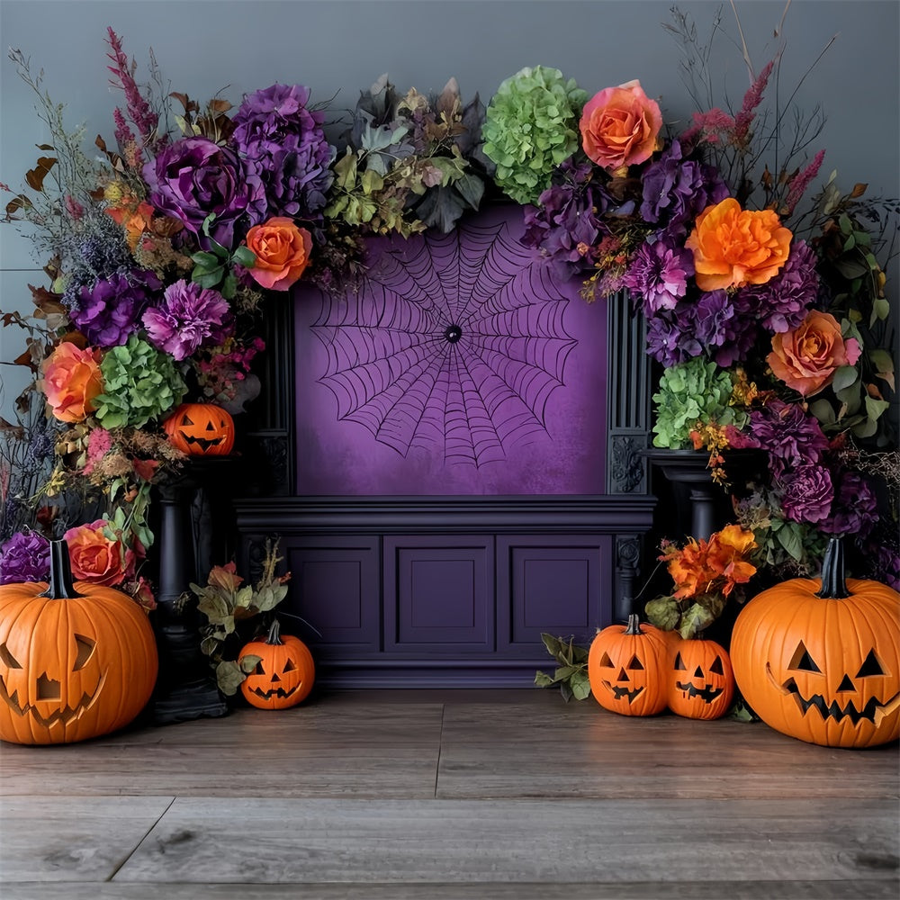 Halloween Photography Backdrop Spooky Floral Arch Backdrop UK CSH57-78