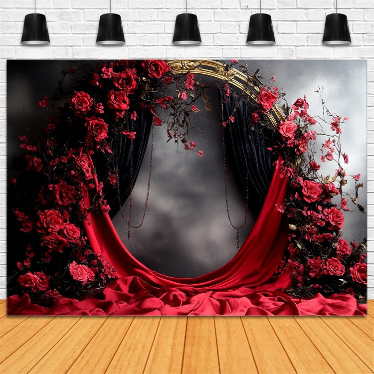 Retro Backdrop Scarlet Romance Arch Vintage Photo Backdrop UK CSH57-85