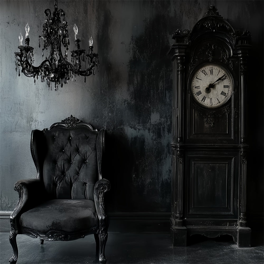 Antique Photo Backdrop Black Parlor Elegance Backdrop UK CSH57-92
