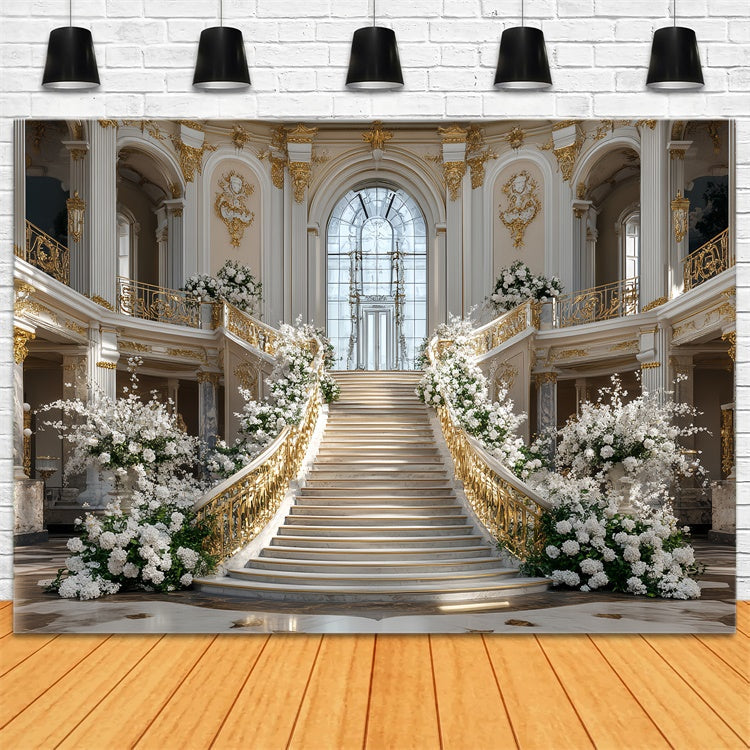 Victorian Backdrop Golden Staircase Dream Vintage Backdrop UK CSH57-94