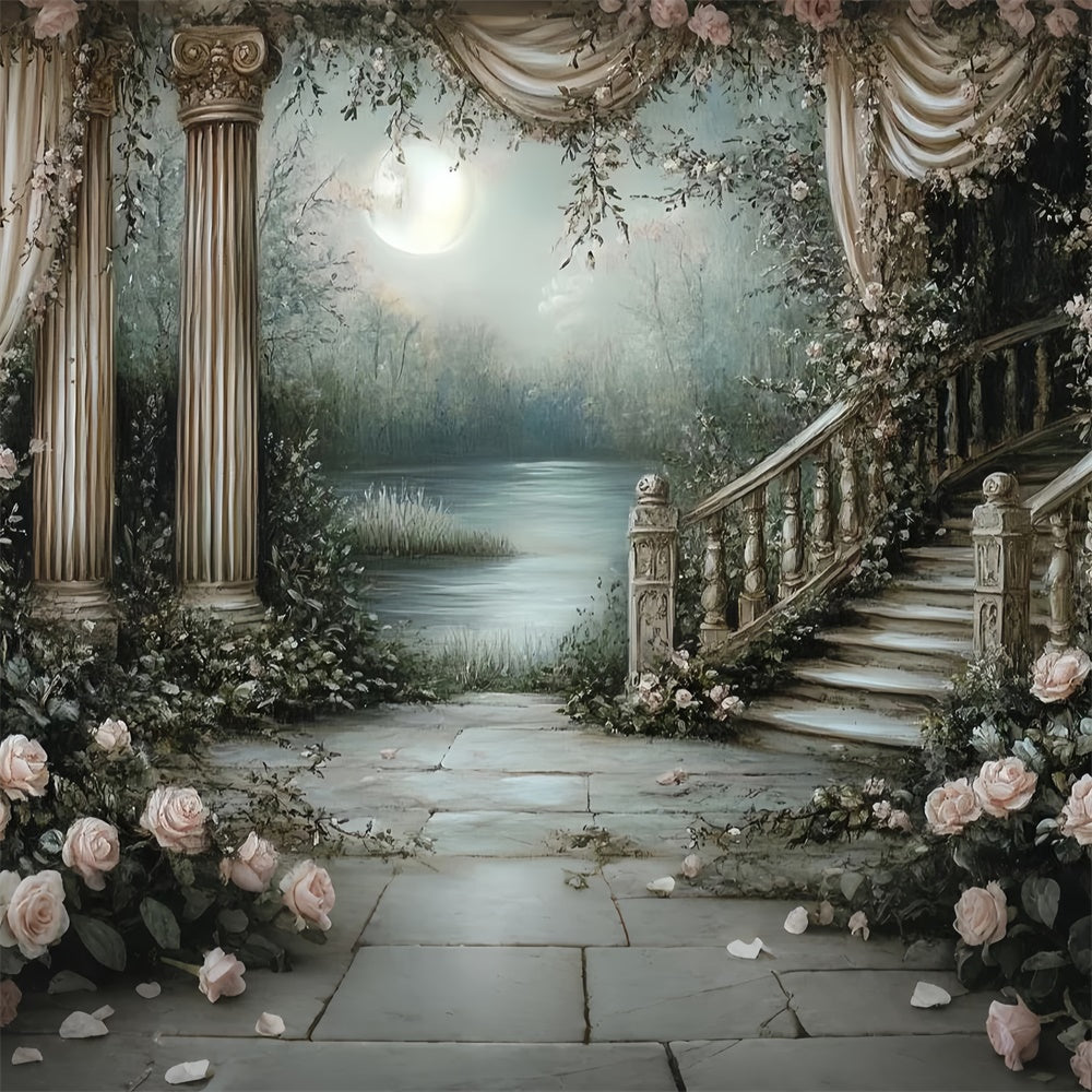 Backdrop Vintage Enchanted Moonlit Garden Backdrop UK CSH57-95