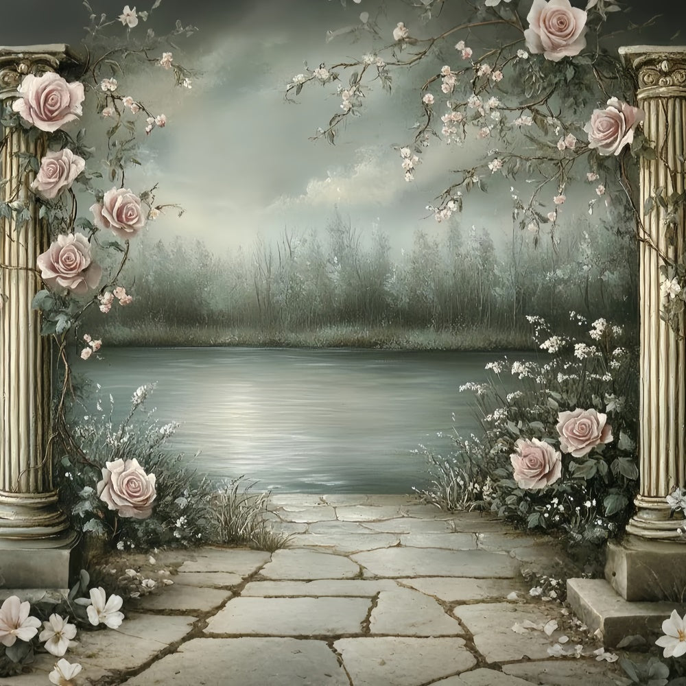 Vintage Photo Backdrops Lakeside Petal Dreams Backdrop UK CSH57-96