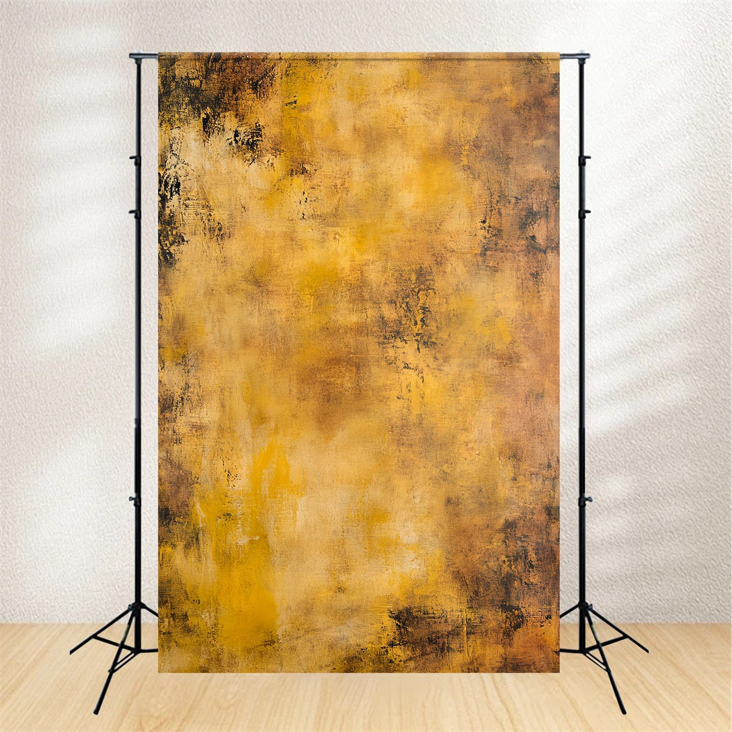 Yellow Backdrop Rustic Golden Grunge Pattern Abstract Photography Backdrops UK CSH58-165
