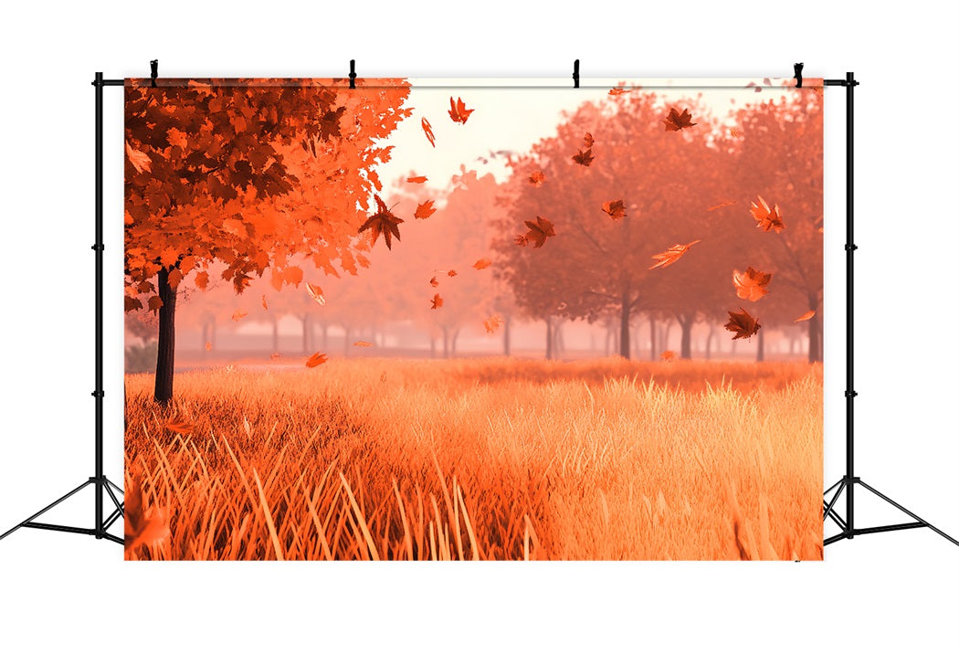 Fall Nature Backdrop Falling Leaves Autumn Field Fall Leaves Backdrop UK CSH58-230