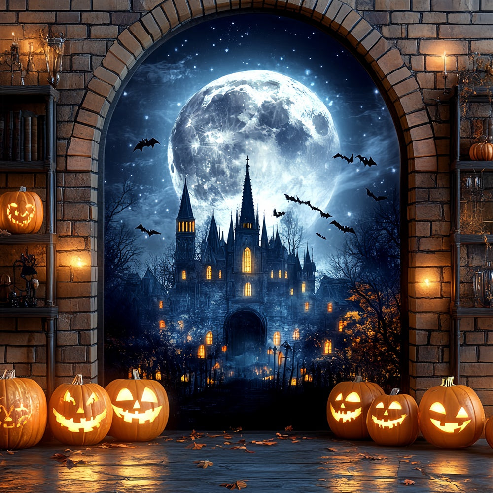 Halloween Backdrop Ideas Haunted Castle Archway Backdrop UK CSH6-108