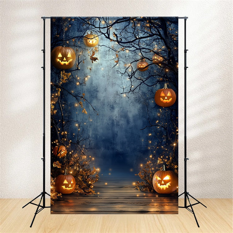 Halloween Photo Backdrop Enchanted Pumpkin Glow Backdrop UK CSH6-115