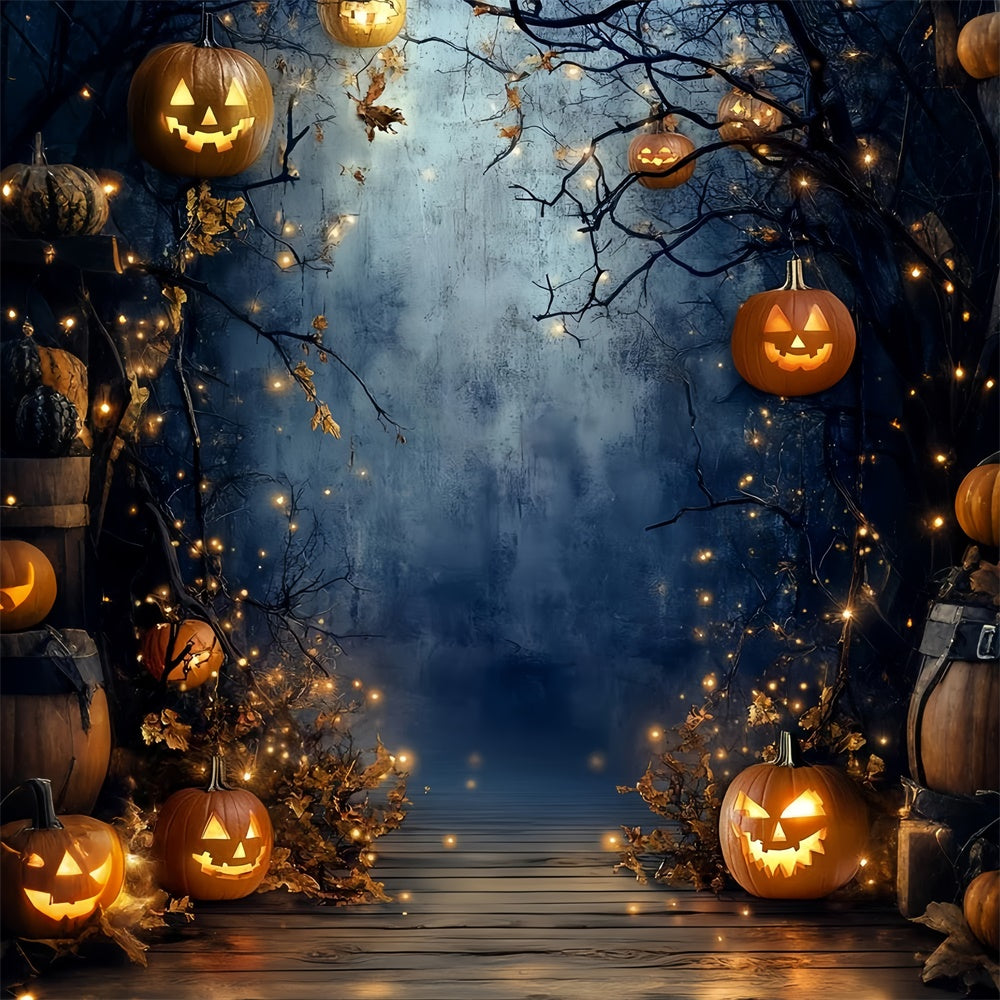 Halloween Photo Backdrop Enchanted Pumpkin Glow Backdrop UK CSH6-115