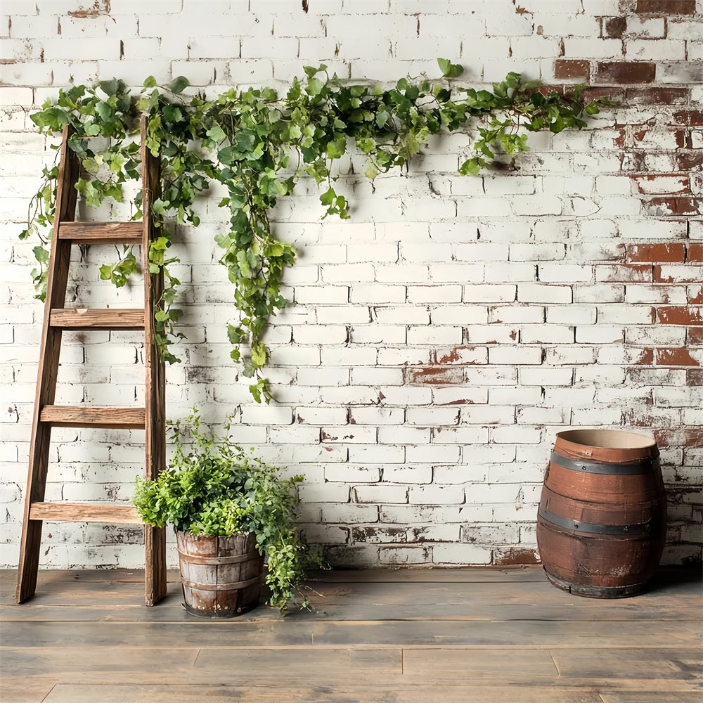Brick Photo Backdrop Ivy Barrel Rustic Wall Backdrop UK CSH6-133