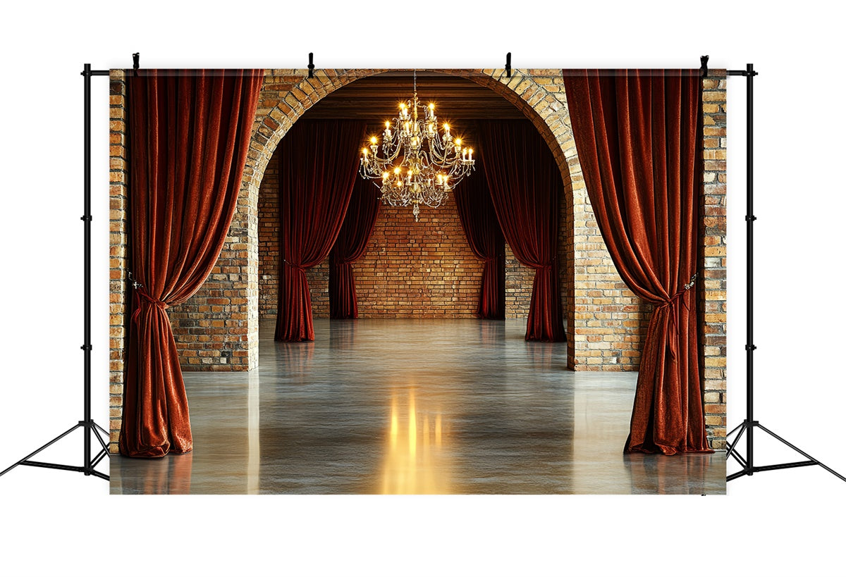 Brick Backdrops Velvet Curtain Palace Wall Backdrop UK CSH6-135