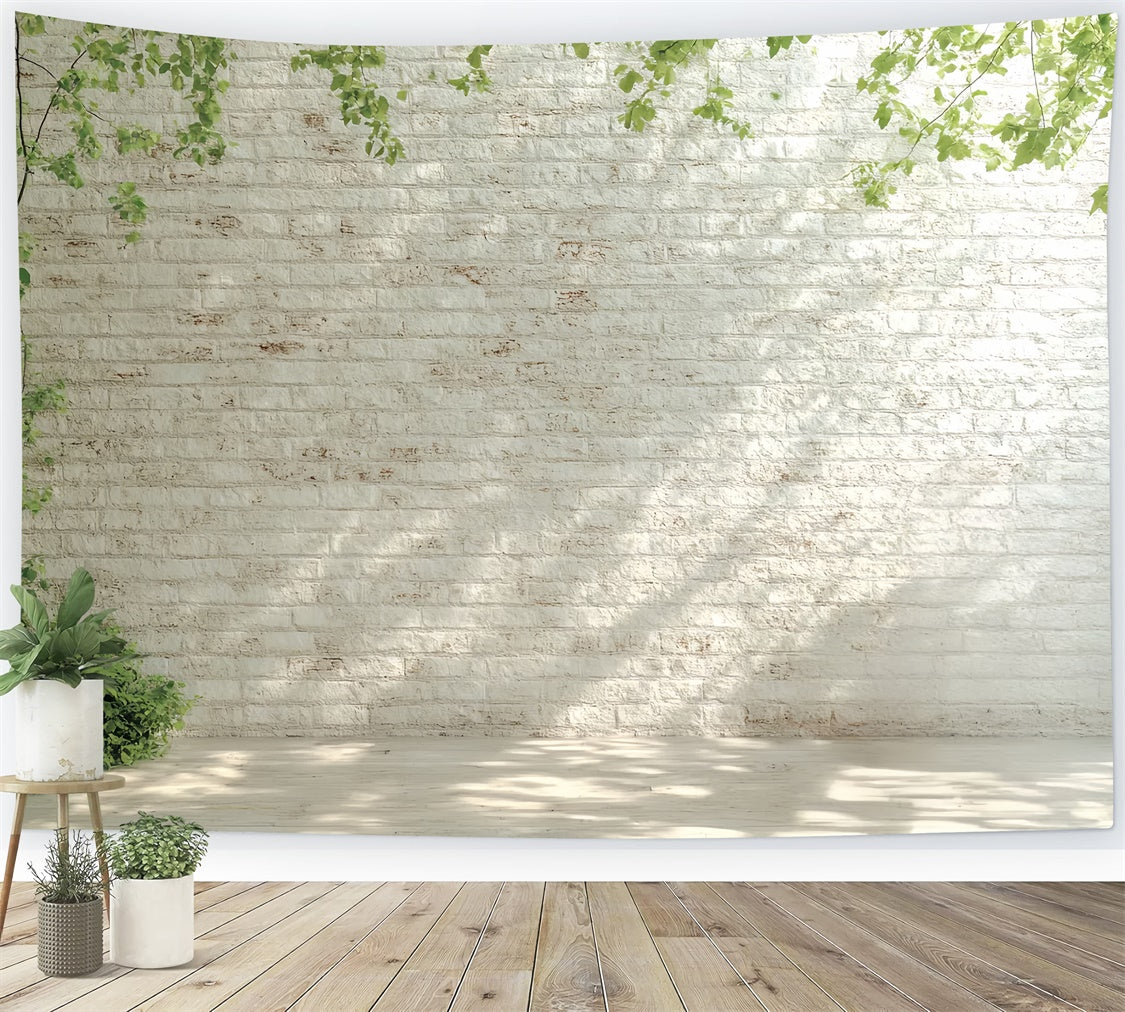 White Brick Backdrop Morning Light White Wall Backdrop UK CSH6-140
