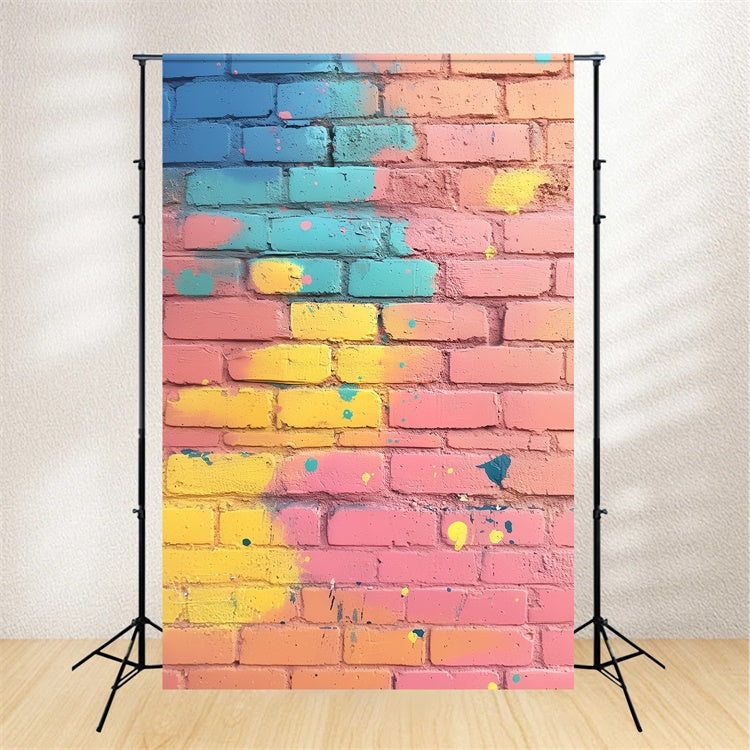 Brick Wall Backdrops Dreamy Doodle Candy Pop Backdrop UK CSH6-159