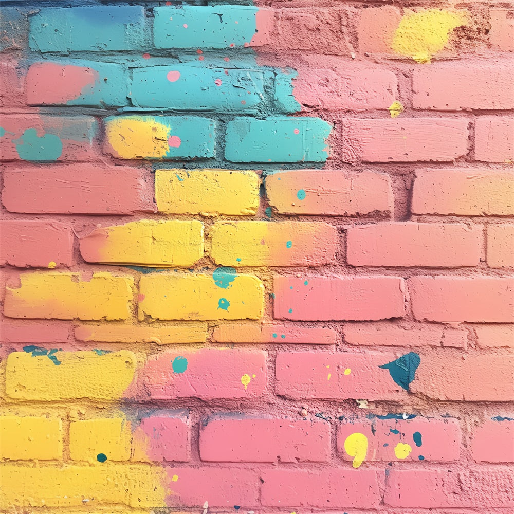 Brick Wall Backdrops Dreamy Doodle Candy Pop Backdrop UK CSH6-159
