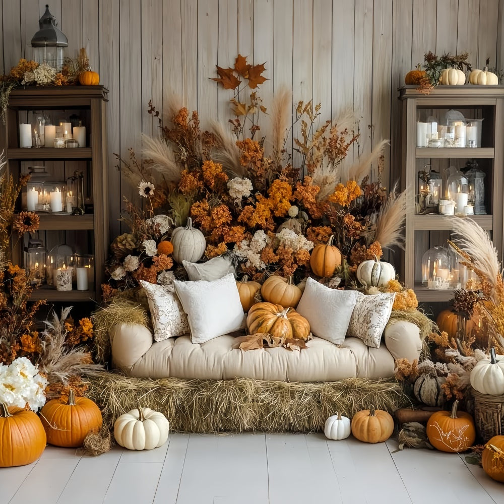 Fall Backdrop For Photos Haystack Pumpkin Haven Backdrop UK CSH6-181