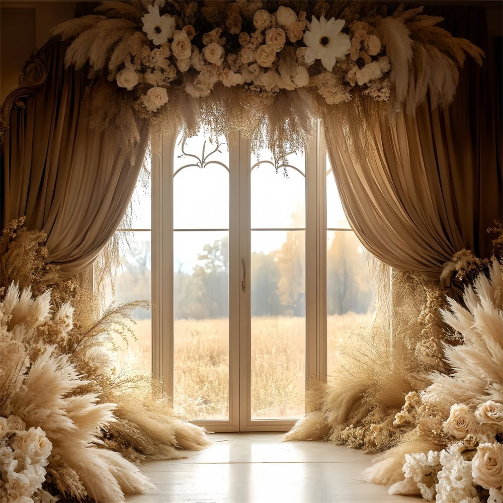 Boho Backdrops Luxe Window Romance Fall Photo Backdrop UK CSH6-190
