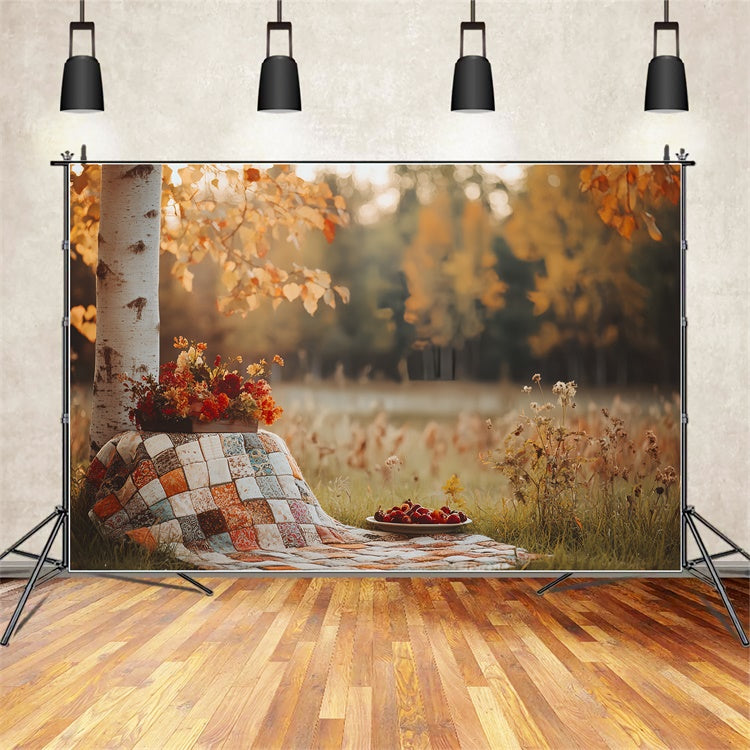 Fall Forest Backdrop Country Picnic Time Backdrop UK CSH6-207