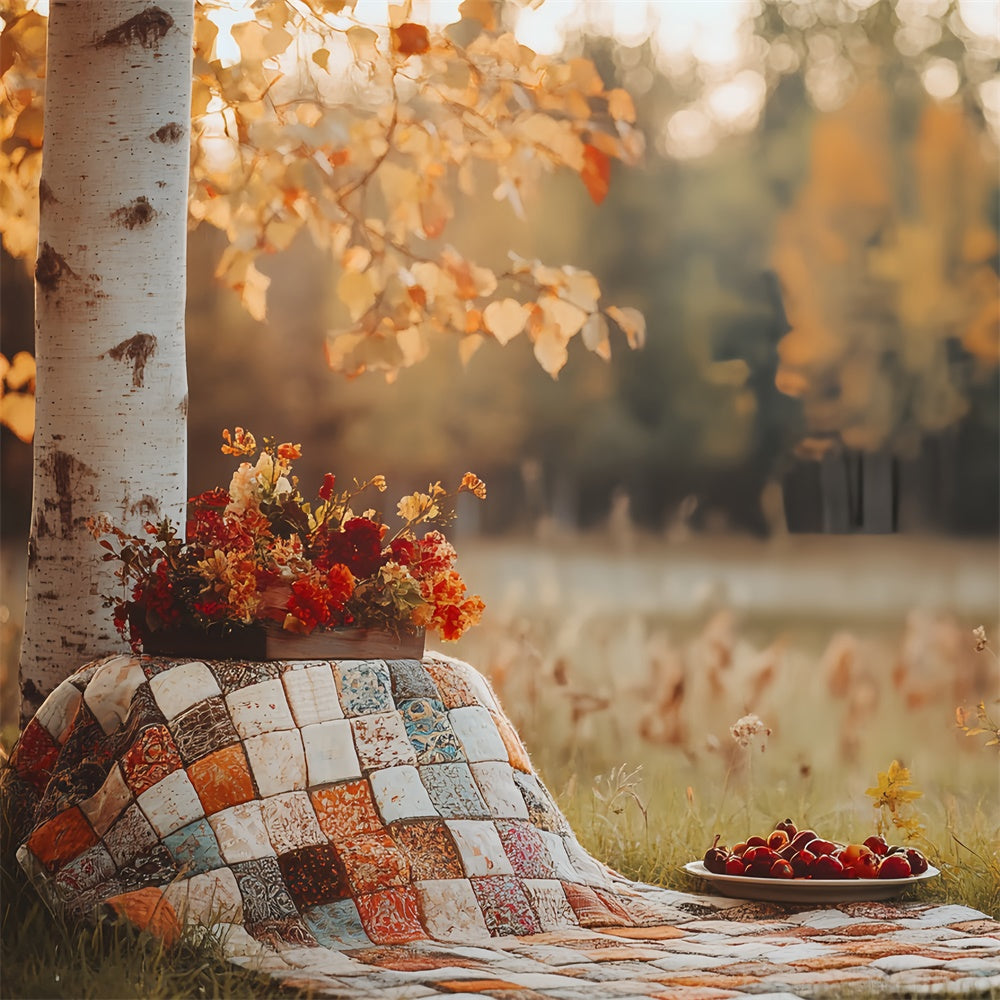 Fall Forest Backdrop Country Picnic Time Backdrop UK CSH6-207