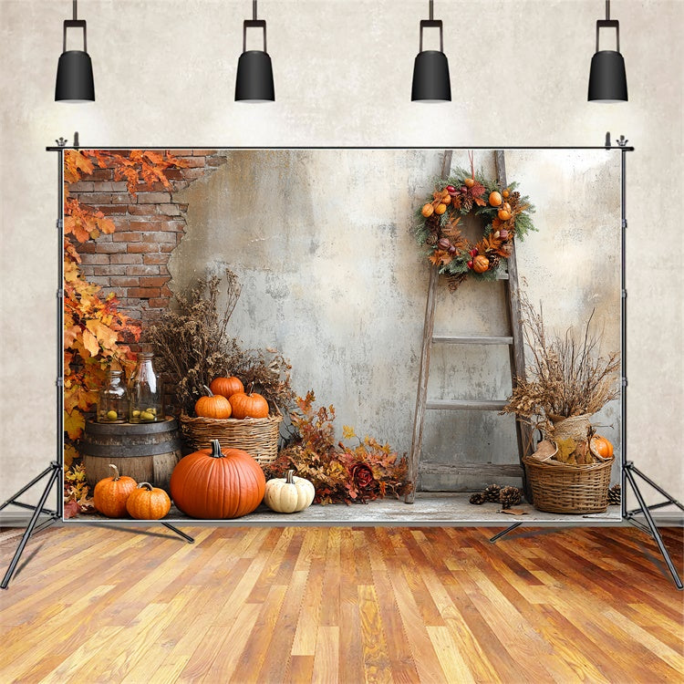 Fall Backdrop For Photos Rustic Harvest Corner Backdrop UK CSH6-219