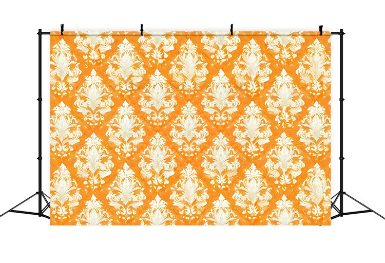 Fall Photoshoot Backdrop Vintage Autumn Damask Backdrop UK CSH6-223