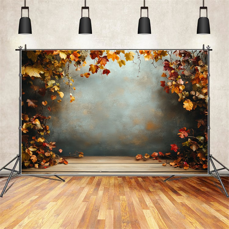 Autumn Photography Backdrops Rustic Autumn Wall Backdrop UK CSH6-227