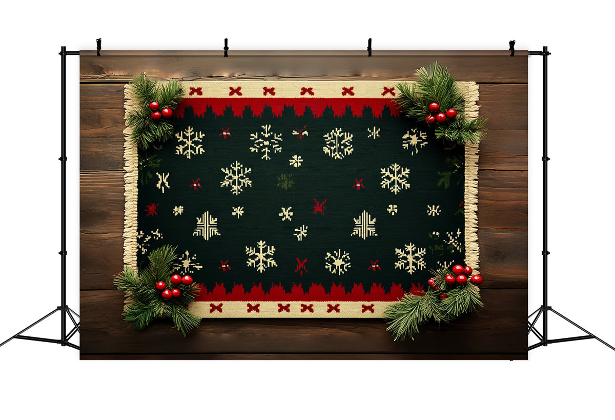 Professional Christmas Backdrops Warm Knit Pattern Backdrop UK CSH6-241