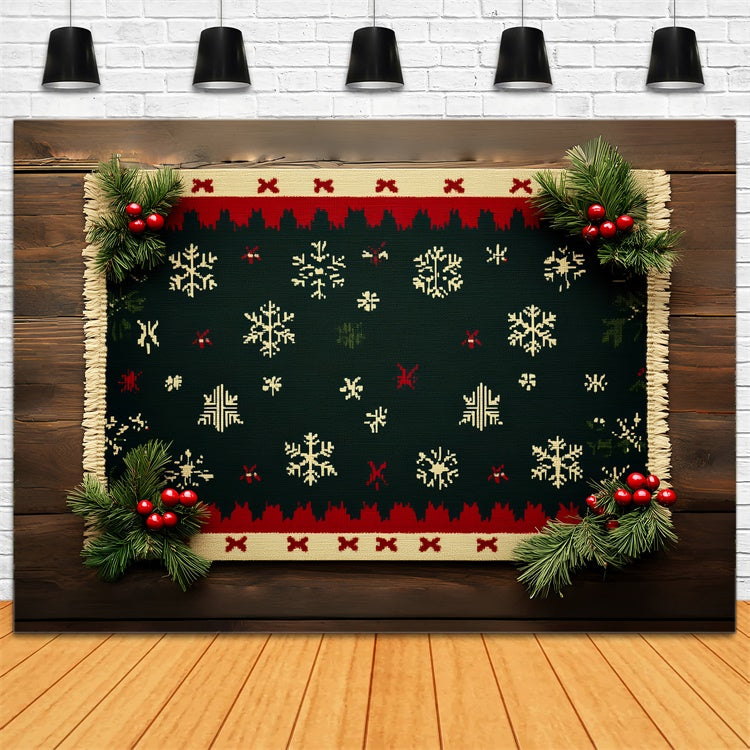 Professional Christmas Backdrops Warm Knit Pattern Backdrop UK CSH6-241