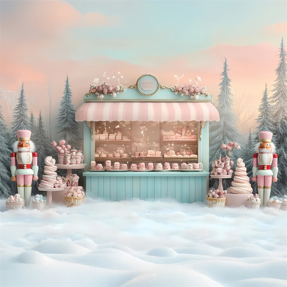 Christmas Backdrop Ideas Pastel Candy Wonderland Backdrop UK CSH6-255